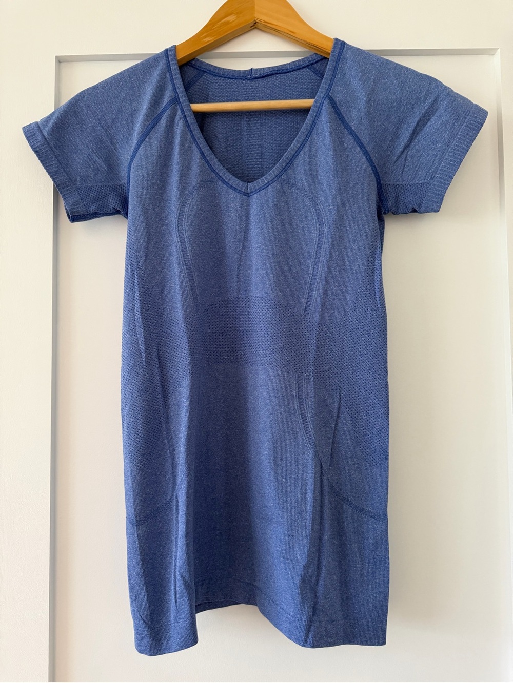 Lululemon Swiftly Blue V-Neck Short Sleeve Top